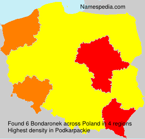 Surname Bondaronek in Poland Surname Bondaronek in Poland