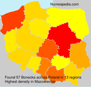 Surname Bonecka in Poland Surname Bonecka in Poland