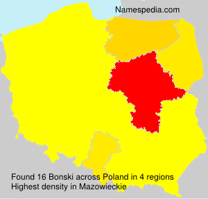 Surname Bonski in Poland Surname Bonski in Poland