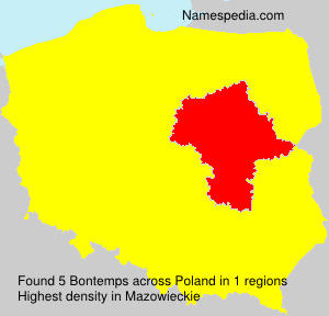 Surname Bontemps in Poland Surname Bontemps in Poland