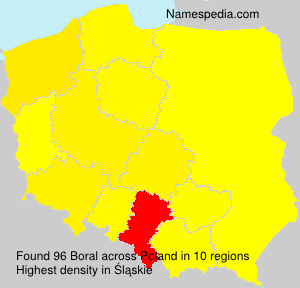 Surname Boral in Poland Surname Boral in Poland
