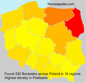 Surname Borawska in Poland Surname Borawska in Poland