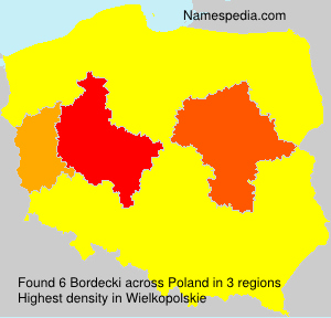 Surname Bordecki in Poland Surname Bordecki in Poland
