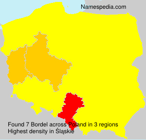 Surname Bordel in Poland Surname Bordel in Poland