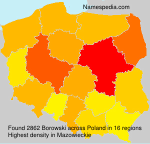 Surname Borowski in Poland Surname Borowski in Poland