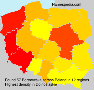 Surname Bortnowska in Poland
