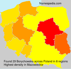 Surname Borychowska in Poland Surname Borychowska in Poland