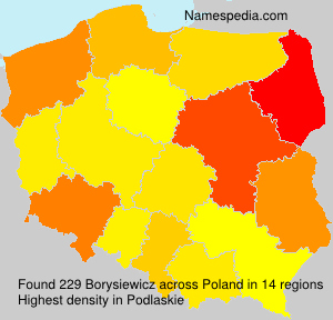 Surname Borysiewicz in Poland Surname Borysiewicz in Poland