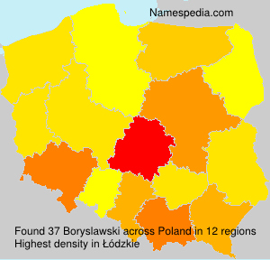 Surname Boryslawski in Poland Surname Boryslawski in Poland