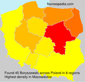 Surname Boryszewski in Poland Surname Boryszewski in Poland