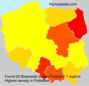 Surname Bossowski in Poland Surname Bossowski in Poland