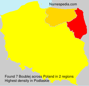 Surname Boublej in Poland Surname Boublej in Poland