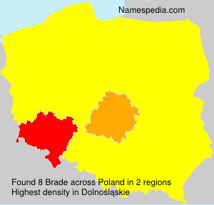 Surname Brade in Poland