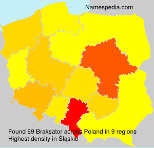 Surname Braksator in Poland Surname Braksator in Poland