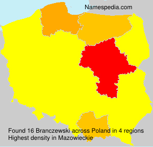 Surname Branczewski in Poland Surname Branczewski in Poland