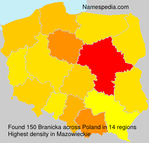 Surname Branicka in Poland Surname Branicka in Poland