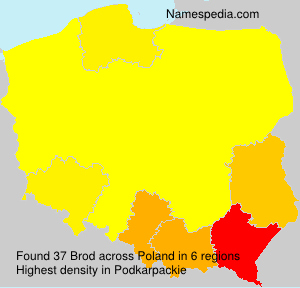 Surname Brod in Poland Surname Brod in Poland