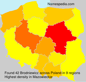 Surname Brodniewicz in Poland Surname Brodniewicz in Poland