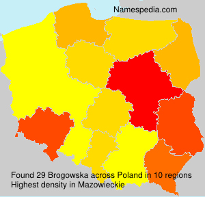 Surname Brogowska in Poland Surname Brogowska in Poland