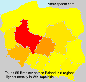 Surname Broniarz in Poland Surname Broniarz in Poland
