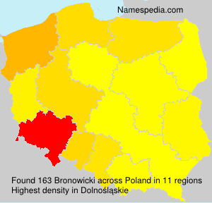 Surname Bronowicki in Poland Surname Bronowicki in Poland