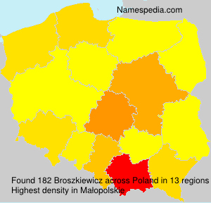Surname Broszkiewicz in Poland Surname Broszkiewicz in Poland