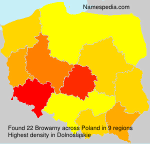 Surname Browarny in Poland Surname Browarny in Poland
