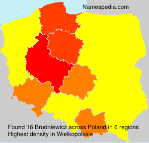 Surname Brudniewicz in Poland Surname Brudniewicz in Poland