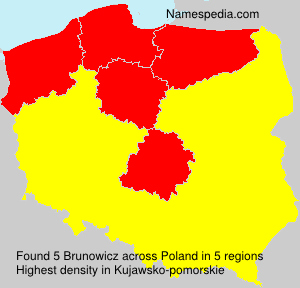 Surname Brunowicz in Poland Surname Brunowicz in Poland