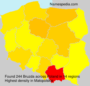 Surname Bruzda in Poland Surname Bruzda in Poland