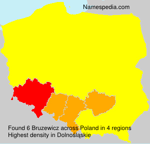 Surname Bruzewicz in Poland Surname Bruzewicz in Poland