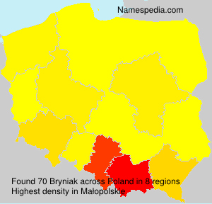 Surname Bryniak in Poland Surname Bryniak in Poland