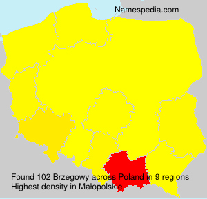 Surname Brzegowy in Poland Surname Brzegowy in Poland