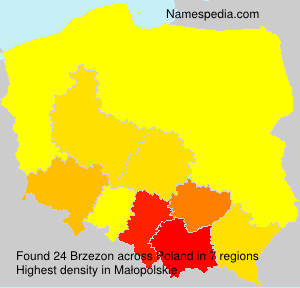 Surname Brzezon in Poland Surname Brzezon in Poland