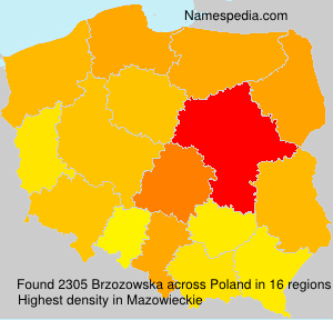 Surname Brzozowska in Poland Surname Brzozowska in Poland