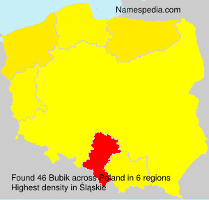 Surname Bubik in Poland Surname Bubik in Poland