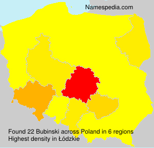 Surname Bubinski in Poland Surname Bubinski in Poland
