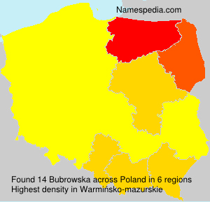 Surname Bubrowska in Poland Surname Bubrowska in Poland