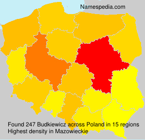 Surname Budkiewicz in Poland Surname Budkiewicz in Poland