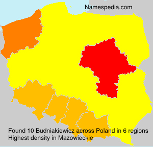 Surname Budniakiewicz in Poland Surname Budniakiewicz in Poland