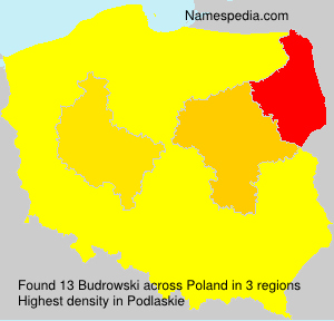 Surname Budrowski in Poland Surname Budrowski in Poland