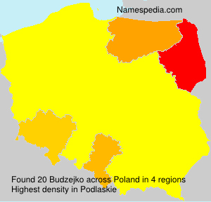 Surname Budzejko in Poland Surname Budzejko in Poland