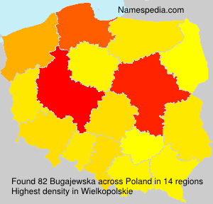 Surname Bugajewska in Poland Surname Bugajewska in Poland