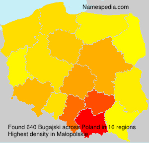 Surname Bugajski in Poland Surname Bugajski in Poland