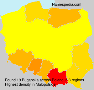 Surname Buganska in Poland Surname Buganska in Poland