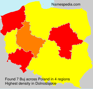 Surname Buj in Poland Surname Buj in Poland