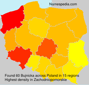 Surname Bujnicka in Poland Surname Bujnicka in Poland