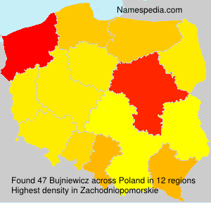 Surname Bujniewicz in Poland Surname Bujniewicz in Poland