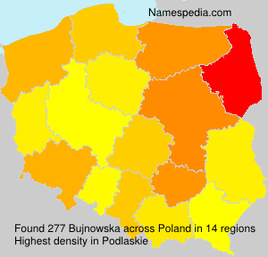 Surname Bujnowska in Poland Surname Bujnowska in Poland