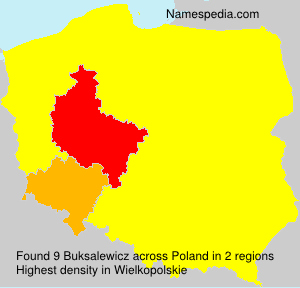 Surname Buksalewicz in Poland